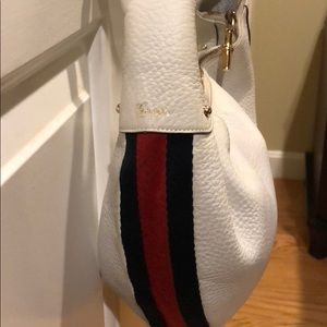 Gucci leather crescent half moon bag.